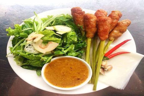 Nem Lui (Grilled Pork Skewer with Lemongrass)