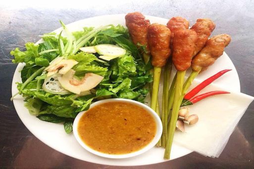 Nem Lui (Grilled Pork Skewer with Lemongrass)