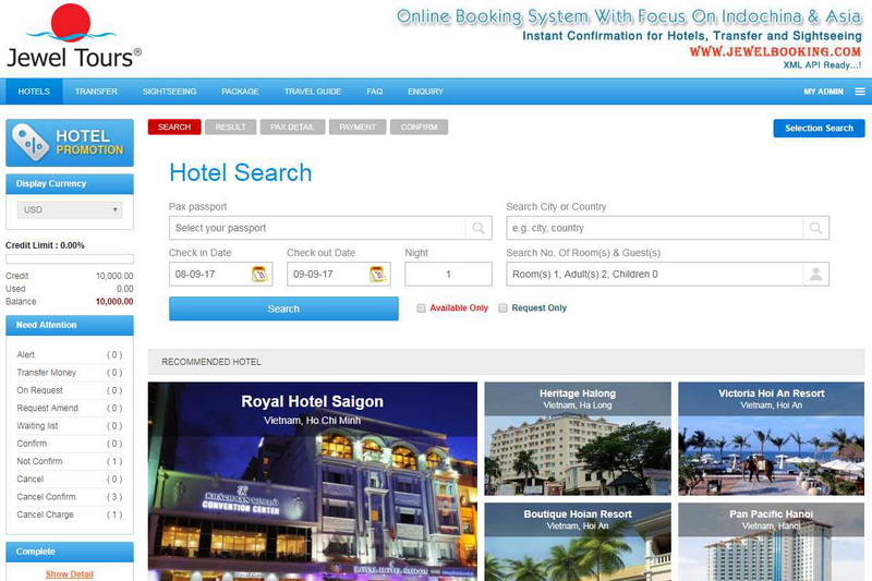 Online booking system in Viet Nam